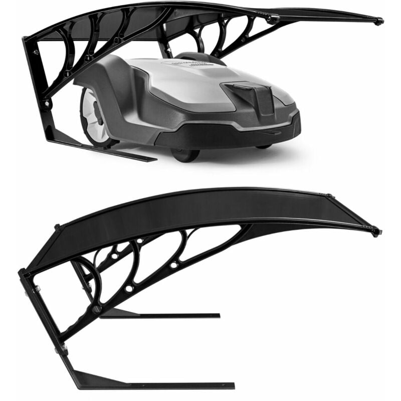 foto del prodotto arebos garage per robot tagliaerba carport rasaerba nero