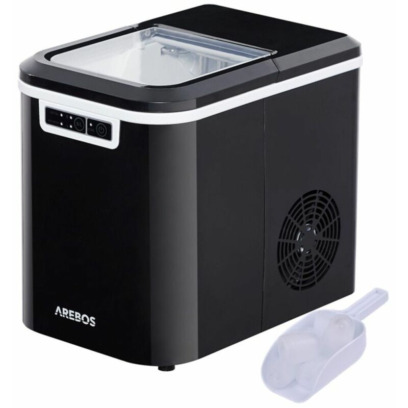foto del prodotto arebos ice cube maker 2,2 l fabbricante di ghiaccio 12 kg in 24 h
