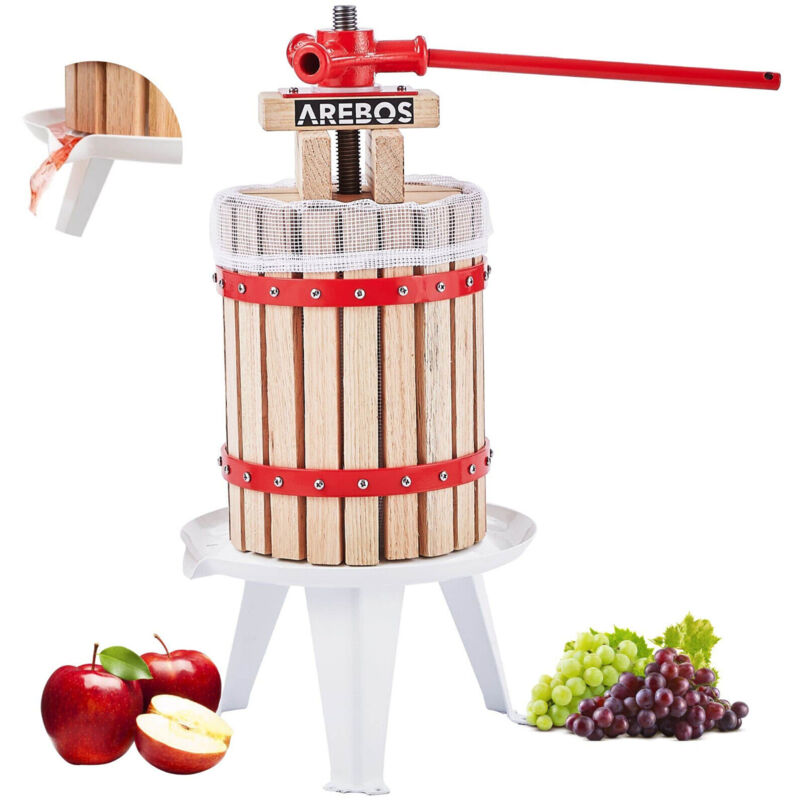 foto del prodotto arebos pressa per frutta 6l mash press pressa per vino pressa per frutta mulino