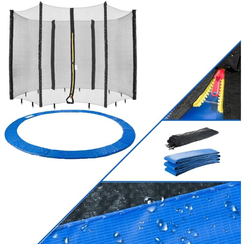 foto del prodotto arebos rete di sicurezza per trampolino protezione bordi 244 cm 6 pali