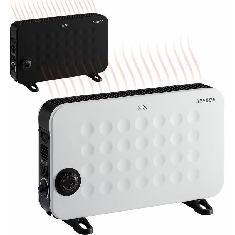 foto del prodotto arebos riscaldatore convettore 2000 w riscaldatore elettrico nero