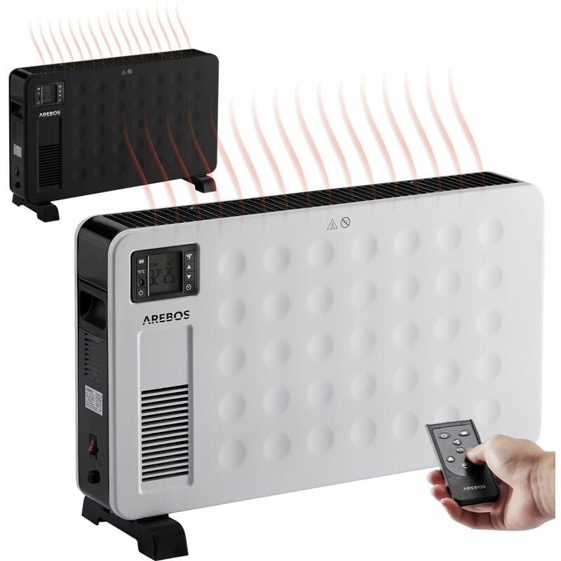 foto del prodotto arebos riscaldatore convettore 2300 w riscaldatore elettrico bianco