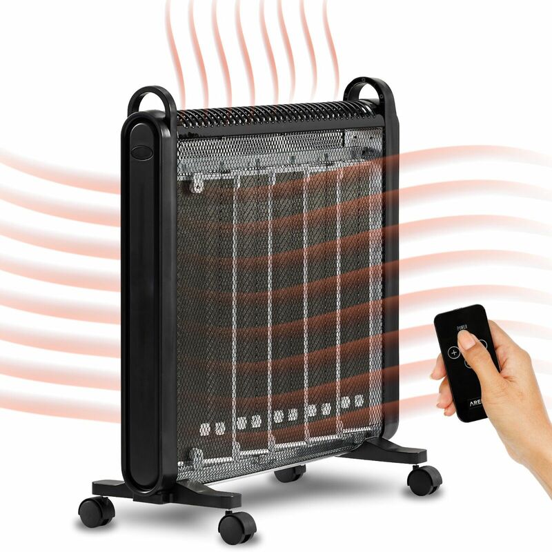 foto del prodotto arebos riscaldatore convettore portatile 2000 w riscaldatore elettrico nero