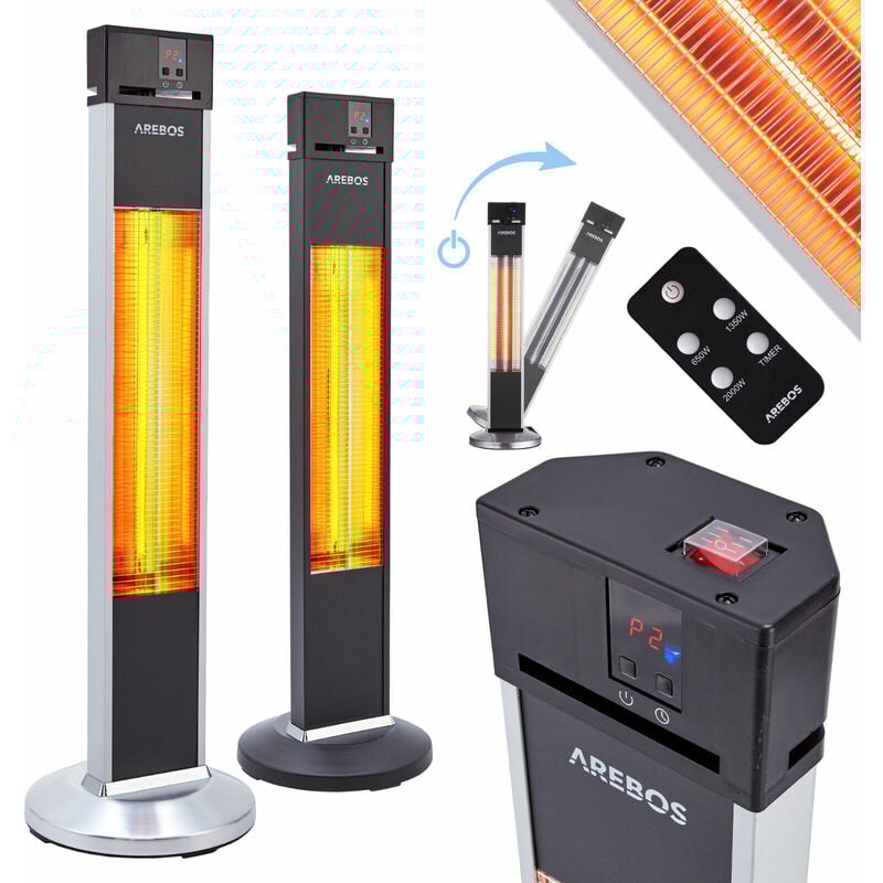 foto del prodotto arebos riscaldatore radiante a nfrarossi riscaldatore di parcheggio 2000 w