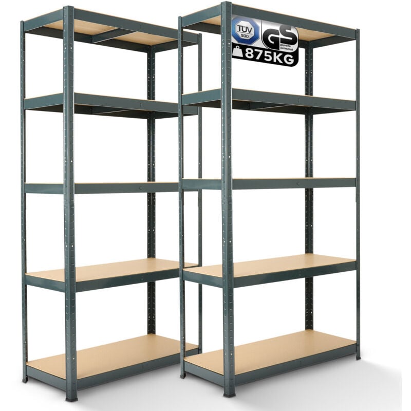 foto del prodotto arebos set di 2 scaffali per cantine scaffalature per officina 180 x 90 x 40 cm