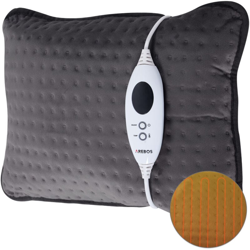foto del prodotto arebos - termoforo tappeto riscaldante elettrico 44x33 cm antracite