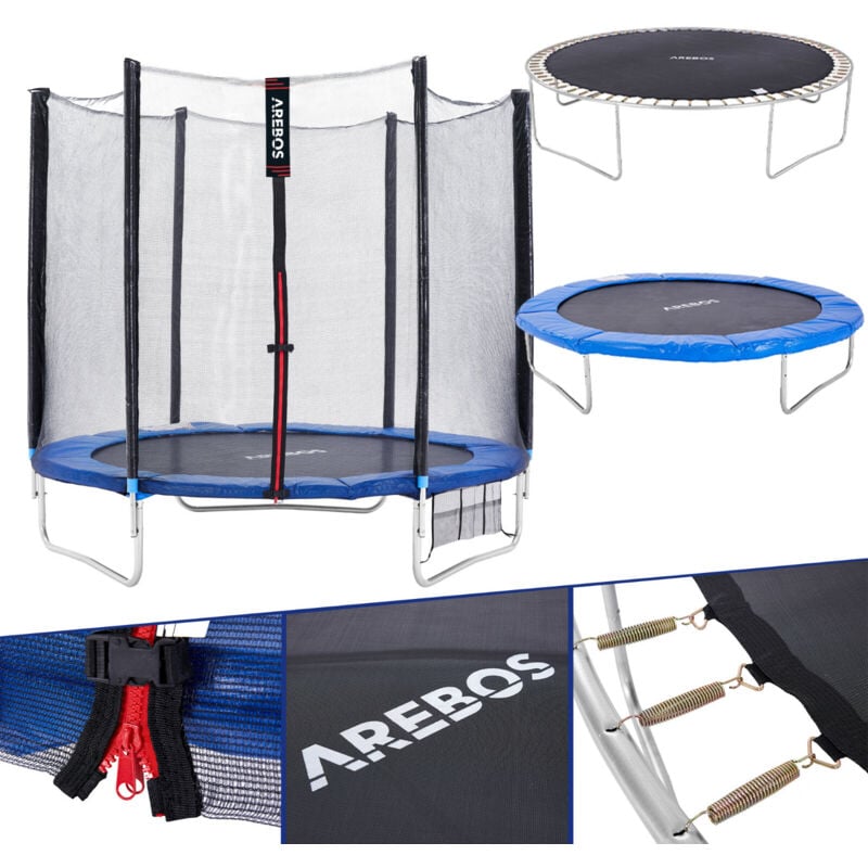 foto del prodotto arebos trampolino da giardino 244 cm trampolino incl. rete di sicurezza scala t v