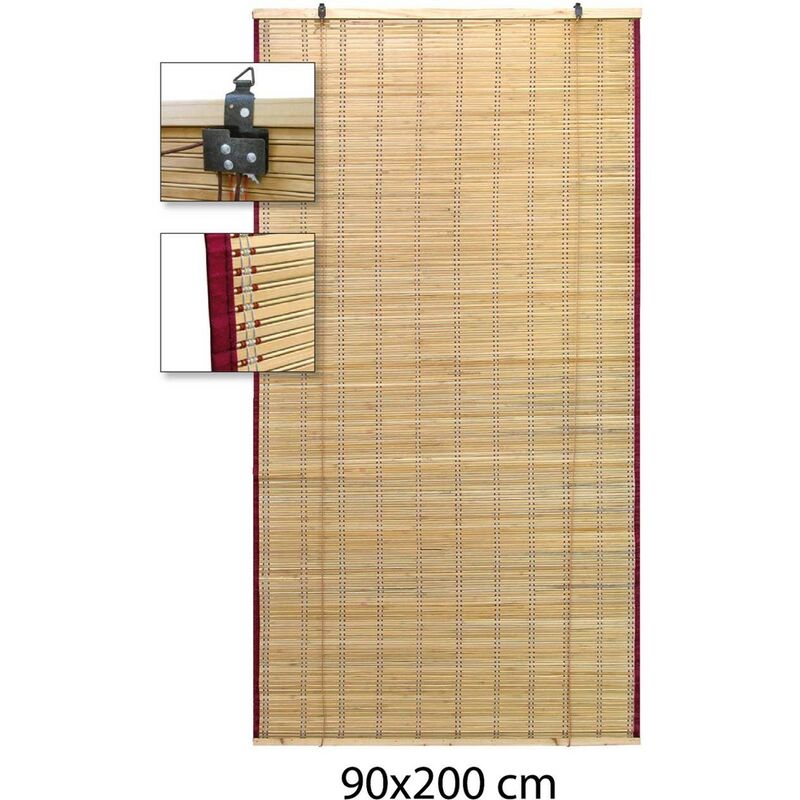 foto del prodotto arella in bambu 90x200 frangi vista cannucce ringhiera cancello recinzione