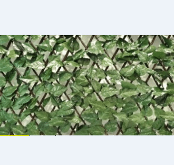 foto del prodotto arella siepe sintetica artificiale 200x100 cm in legno e poliestere verde