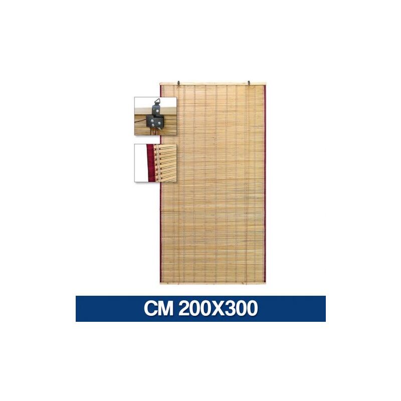 foto del prodotto arella tenda in bambu stuoia ombreggiante carrucola da esterno finestre 28945v cm 200x300 28952 