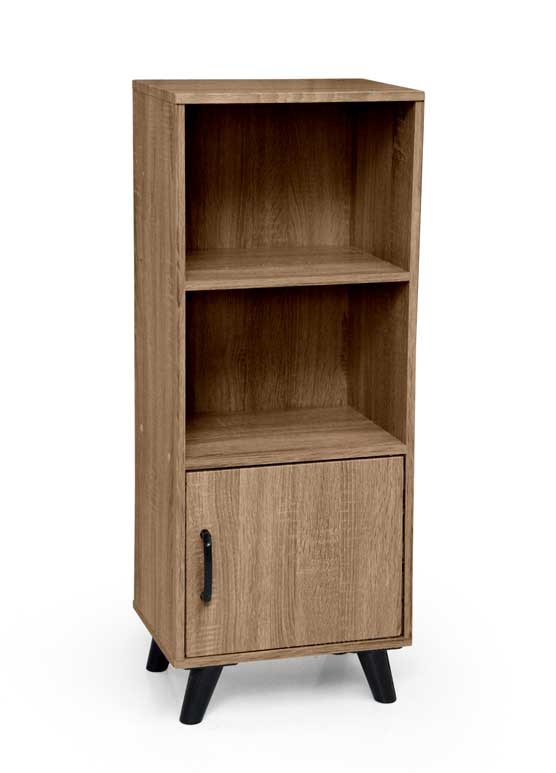 foto del prodotto ares mobile alto in legno con ripiano e anta 40 x 30 x 97 cm noce