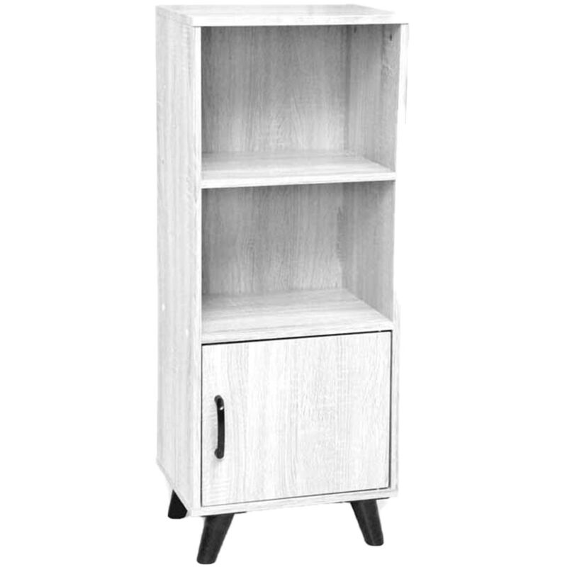 foto del prodotto ares mobile in legno porta oggetti con 1anta 40 x 30 x 97 cm bianco