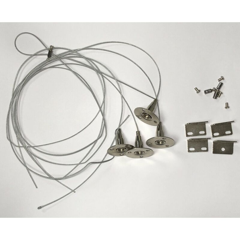 foto del prodotto arev kit sospensione pannello led 4 cavi da 1 metro fissaggi arlux lighting