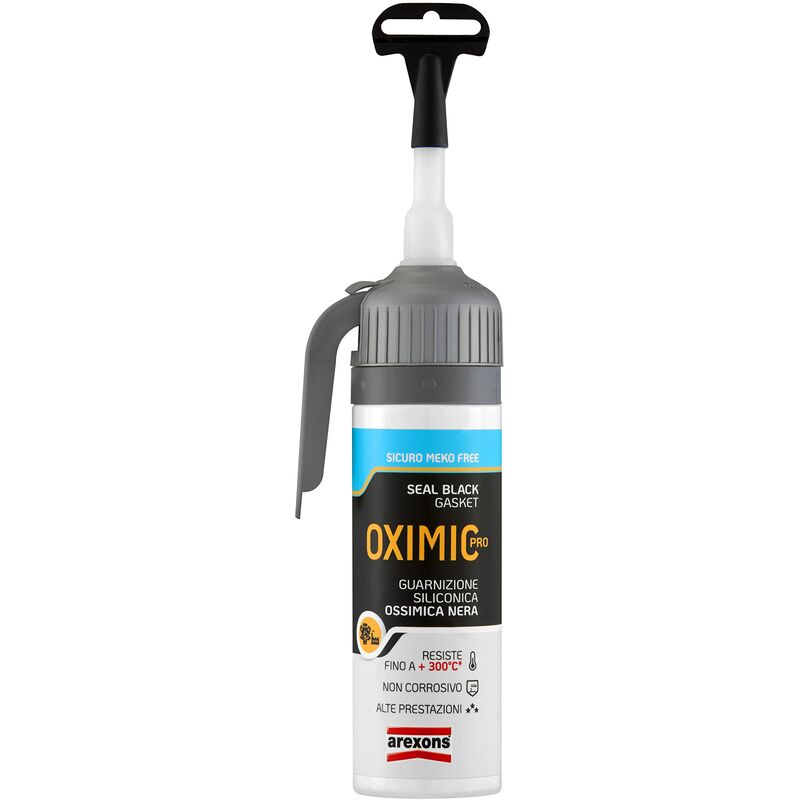 foto del prodotto arexons 0078 oximic pro 100 ml, guarnizione siliconica nera a reticolazione ossimica, silicone per guarnizioni, ideale per sigillatura componenti