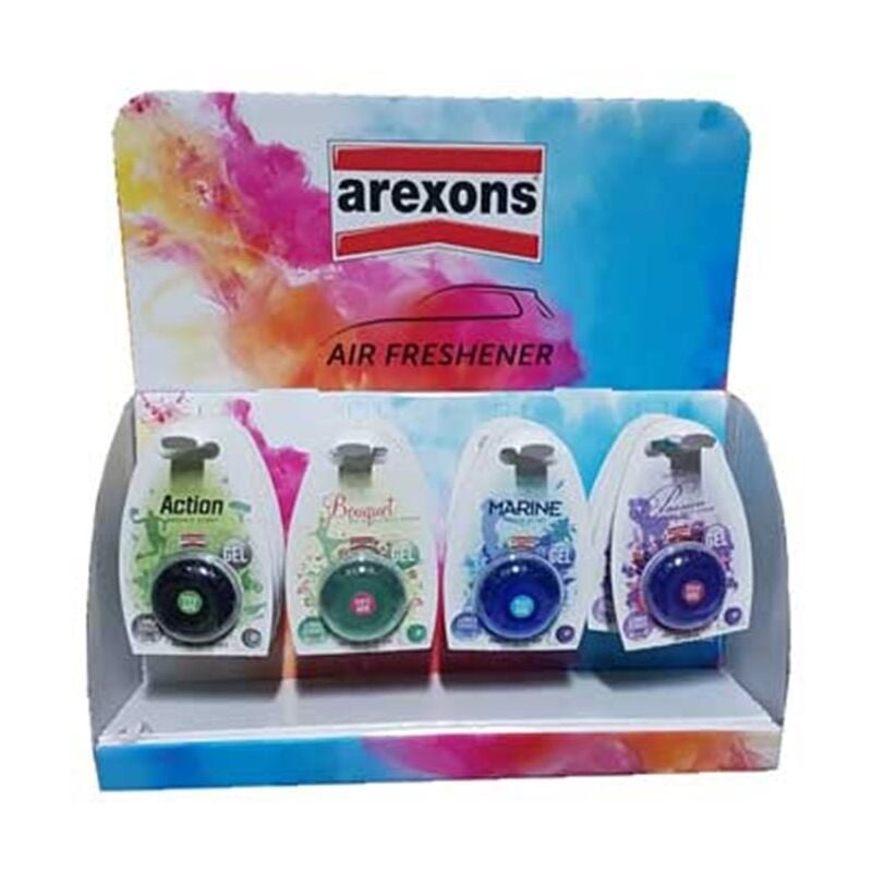 foto del prodotto arexons profumatore my world is gel espositore da banco 24 pezzi