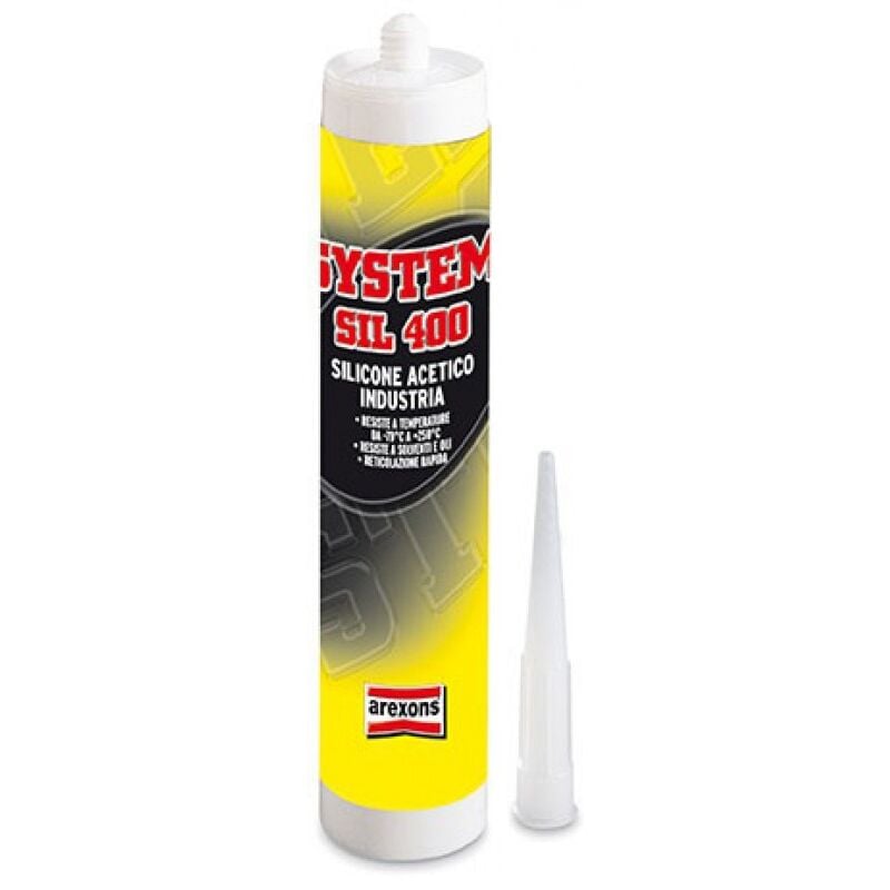 foto del prodotto arexons silicone alta temperatura sil 400 ml 310 nero system