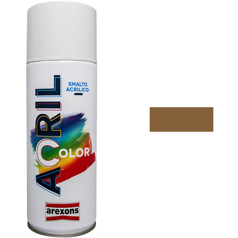 foto del prodotto arexons smalto spray acricolor vernice acrilica per metallo legno muro interno esterno colore marrone chiaro
