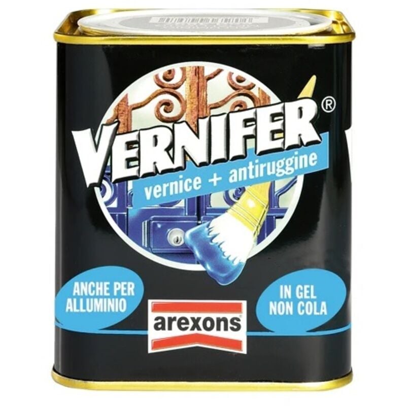 foto del prodotto arexons smalto vernifer vernice e antiruggine ml 750 grigio forgia metallizzato