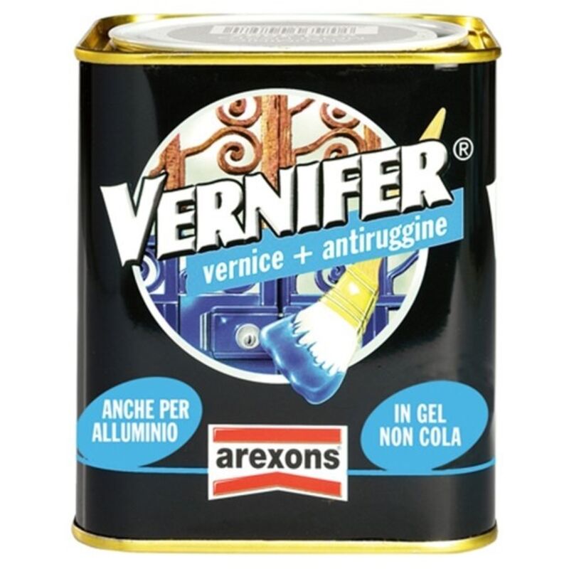 foto del prodotto arexons smalto vernifer vernice e antiruggine ml 750 nero satinato