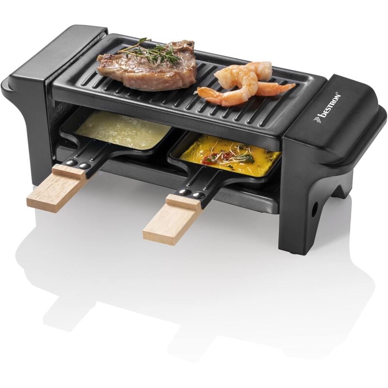 foto del prodotto arg150bw barbecue da tavolo per 2 persone, plastica, ghisa, nero legno bestron
