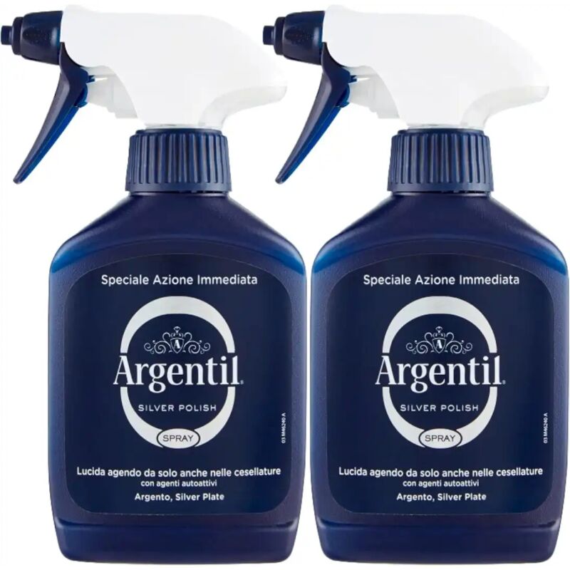 foto del prodotto argentil detergente per argento spray, lucidante e antiossidante, 150ml x2