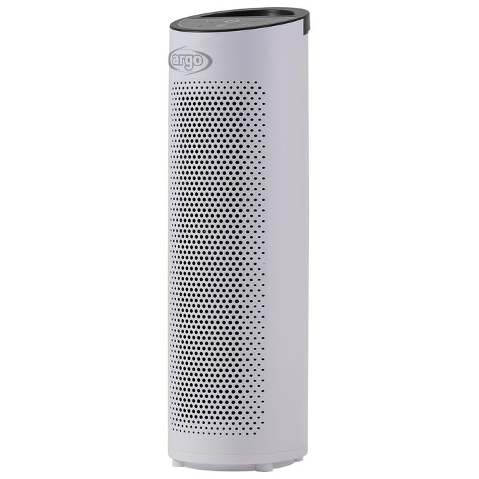 foto del prodotto argo pury purificatore d aria per ambienti fino a 30 m , filtrazione multistrato con hepa 13, 60 db, 3 velocita , timer e maniglia per il trasporto, bianco nero