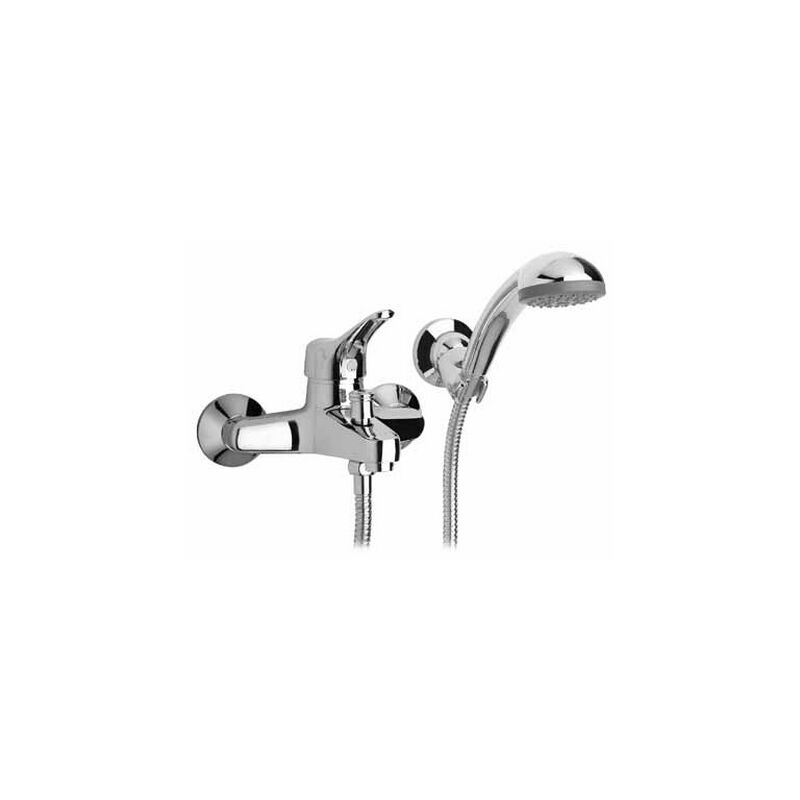 foto del prodotto argo rubinetterie derby miscelatore monocomando per vasca con doccetta in ottone cromato e cartuccia 40 mm bassa rubinetto per vasca da bagno