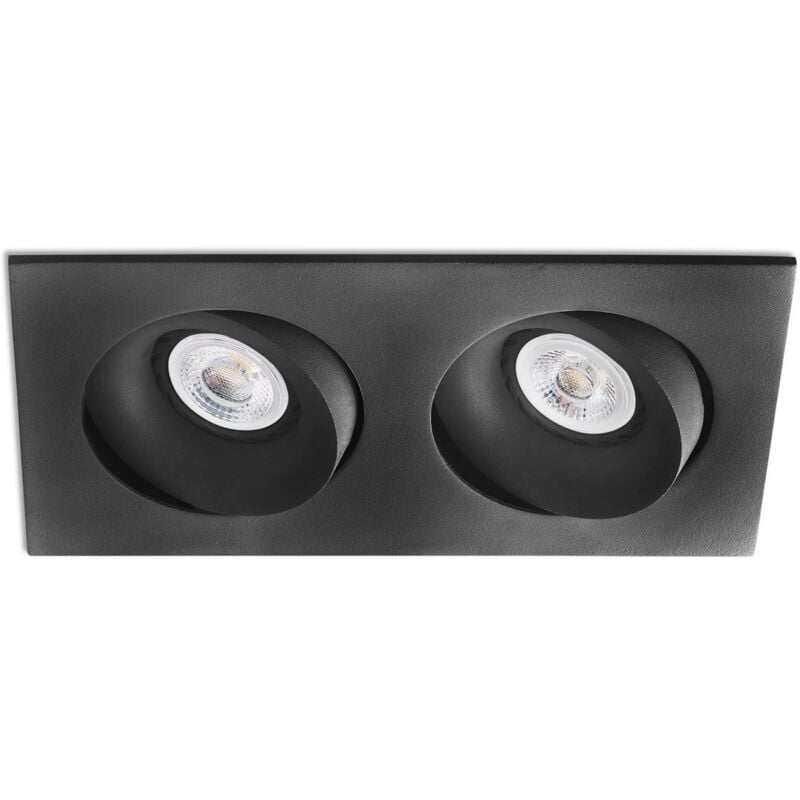 foto del prodotto argon 2 orient. inc. quadrato nero 2xgu10 marca faro