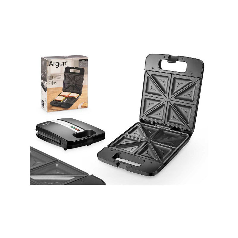 foto del prodotto argon piastra grill elettrica k 718 2 nero acciaio 1400 w