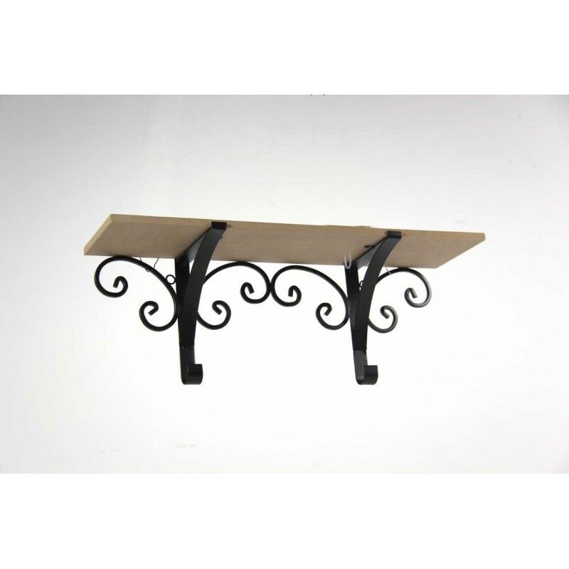 foto del prodotto argonauta 2x mensola in metallo con piano in legno cm 46 x 13 x 17 h
