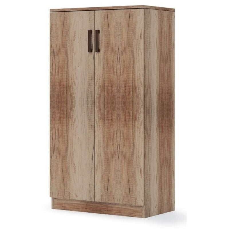 foto del prodotto argonauta - armadio scarpiera multiuso noce country 2 ante h130x71x38