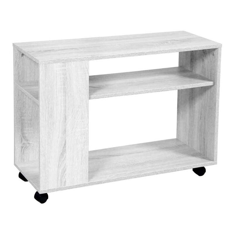 foto del prodotto argonauta gaia mobiletto in legno con ruote 80 x 30 x 56 cm in colore bianco