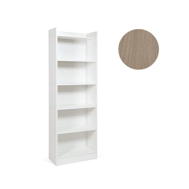 foto del prodotto argonauta mobile libreria colore olmo 6 ripiani h. 180x64x29 cm alessia 