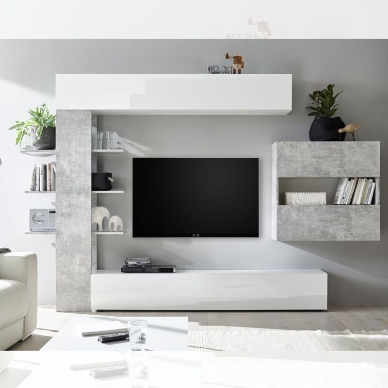 foto del prodotto argonauta parete attrezzata libreria astrakat colore beton