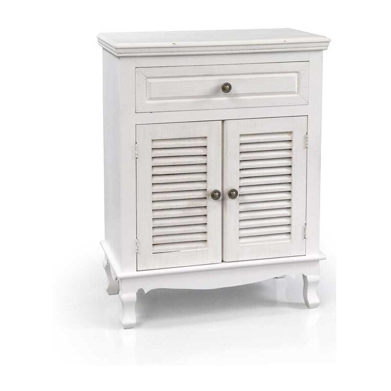 foto del prodotto argonauta perla mobile con cassetto e ante 60 x 30 x78 cm colore bianco