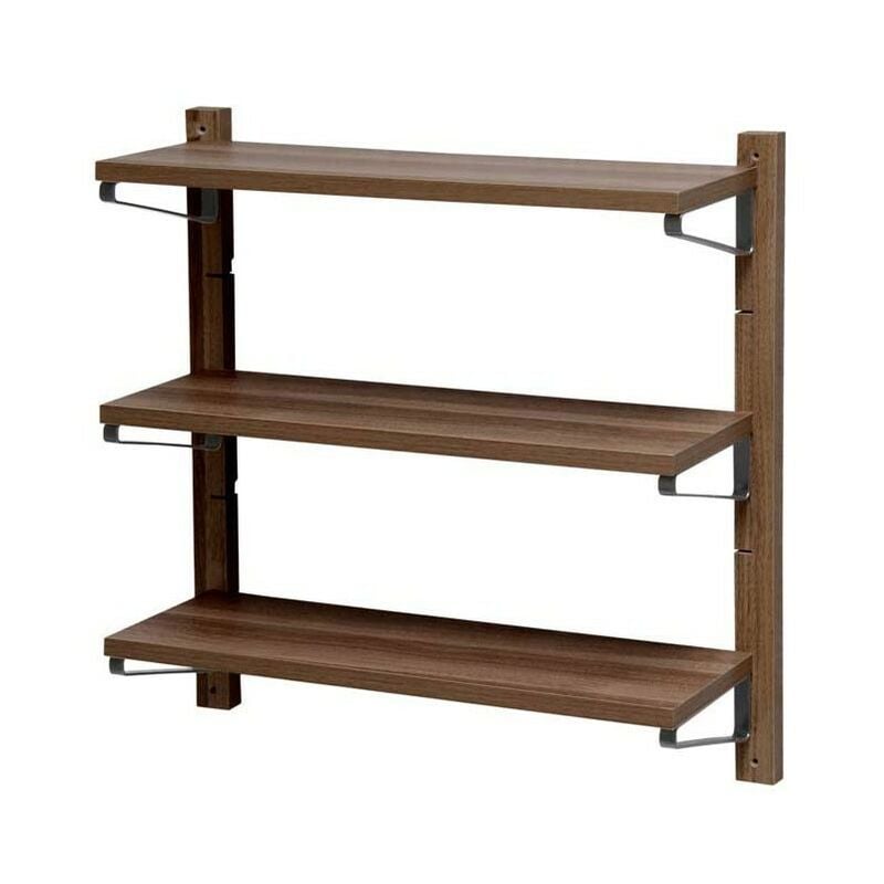 foto del prodotto argonauta scaffale a parete in legno 3 ripiani regolabili 60x17xh.60 cm