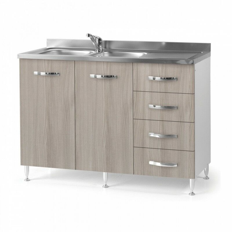 foto del prodotto argonauta sottolavello per cucina olmo 2 ante con cassetti dx cm 120x50xh 85