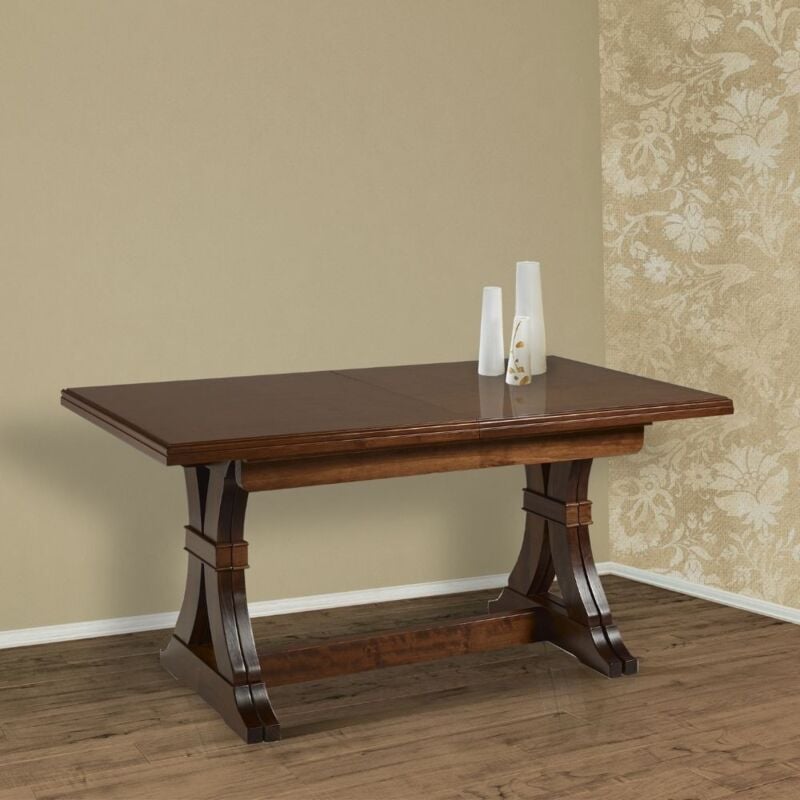 foto del prodotto argonauta tavolo allungabile noce antico polignano in legno massello 180x85x79h