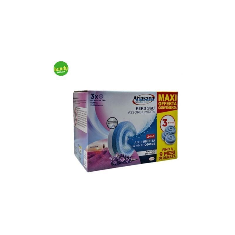 foto del prodotto ariasana aero 360 tripack tab lavanda 3x450gr