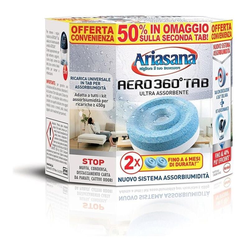 foto del prodotto ariasana ricariche aero assorbiumidit 2 x 450 gr inodore