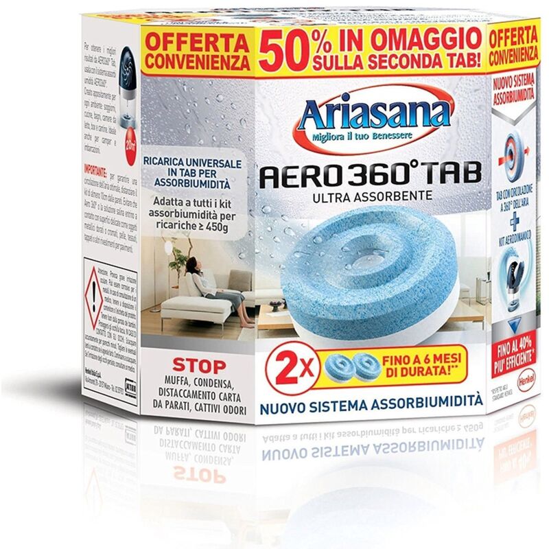 foto del prodotto ariasana ricariche aero assorbiumidità 2 x 450 gr inodore