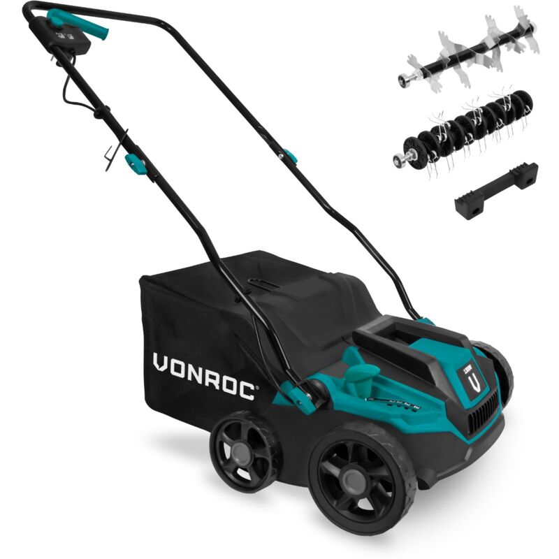 foto del prodotto arieggiatore scarificatore 1300w con cassetta raccoglitore da 35l vonroc