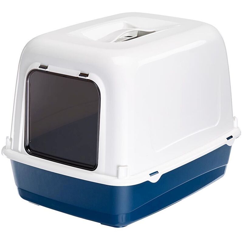 foto del prodotto ariel 10 home box toilette per gatti con fondo dotato di setaccio. variante ariel 10 home misure 36 x 47 x h 35 cm blu ferplast
