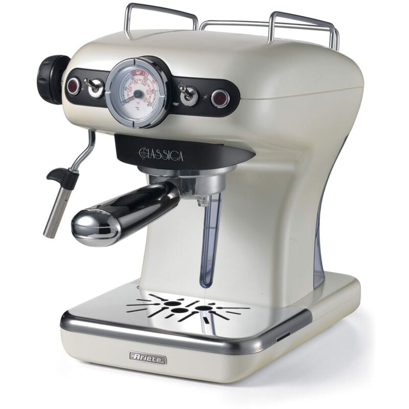 foto del prodotto ariete 1389 classica macchina per caff espresso polvere 1 2 tazze, filtro cialda, maxi cappuccino, 15 bar, 900 ml, 850 w, 1 cups, plastica acciaio