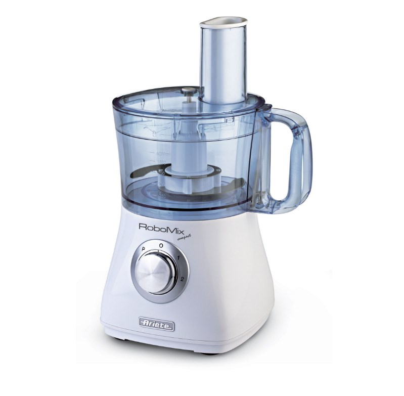 foto del prodotto ariete 1769 robomix compact robot da cucina 2 litri set accessori per tritare, affettare, montare, impastare, emulsionare 500 watt bianco