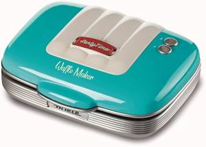 foto del prodotto ariete 1973 waffle maker party time piastra elettrica per waffle piastre antiaderenti 700 watt azzurro