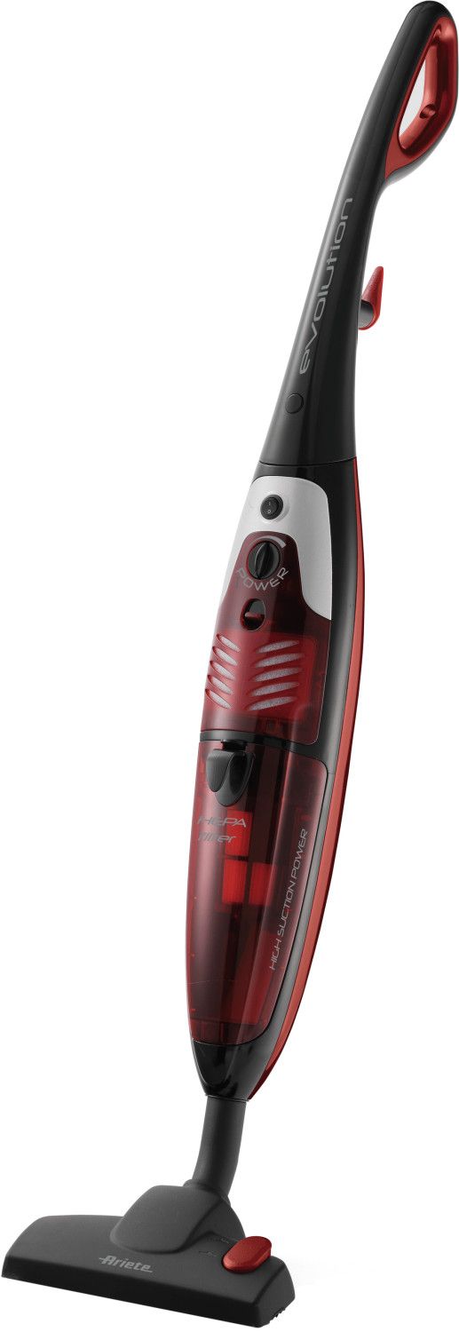 foto del prodotto ariete 2772 evolution - scopa elettrica senza sacco - motore ciclonico - 79 decibel - 600 watt - rosso e nero - ari2772a