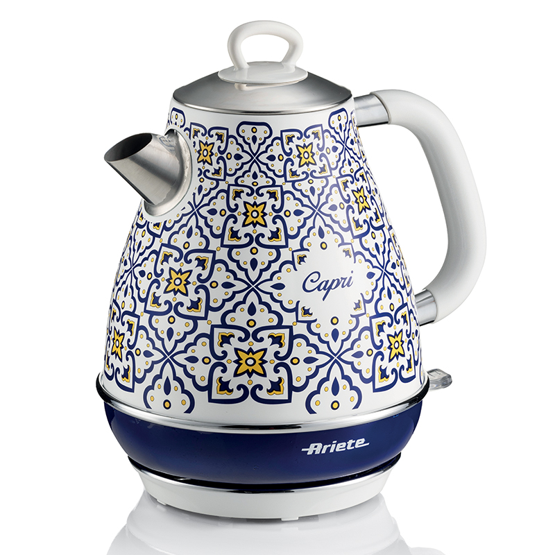 foto del prodotto ariete 2869 bollitore capri, bollitore elettrico, 1,7l, infusi, the, tisane, base cordless, autospegnimento