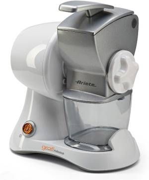 foto del prodotto ariete 448 gratì professional - grattugia elettrica con rullo professionale - tramoggia in metallo - contenitore estraibile - 120 watt - argento - ari448