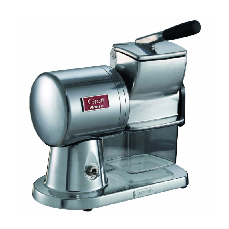 foto del prodotto ariete 449 grat superior grattugia elettrica professionale formaggio, pane, cioccolato, frutta secca alluminio pressofuso 350 watt argento